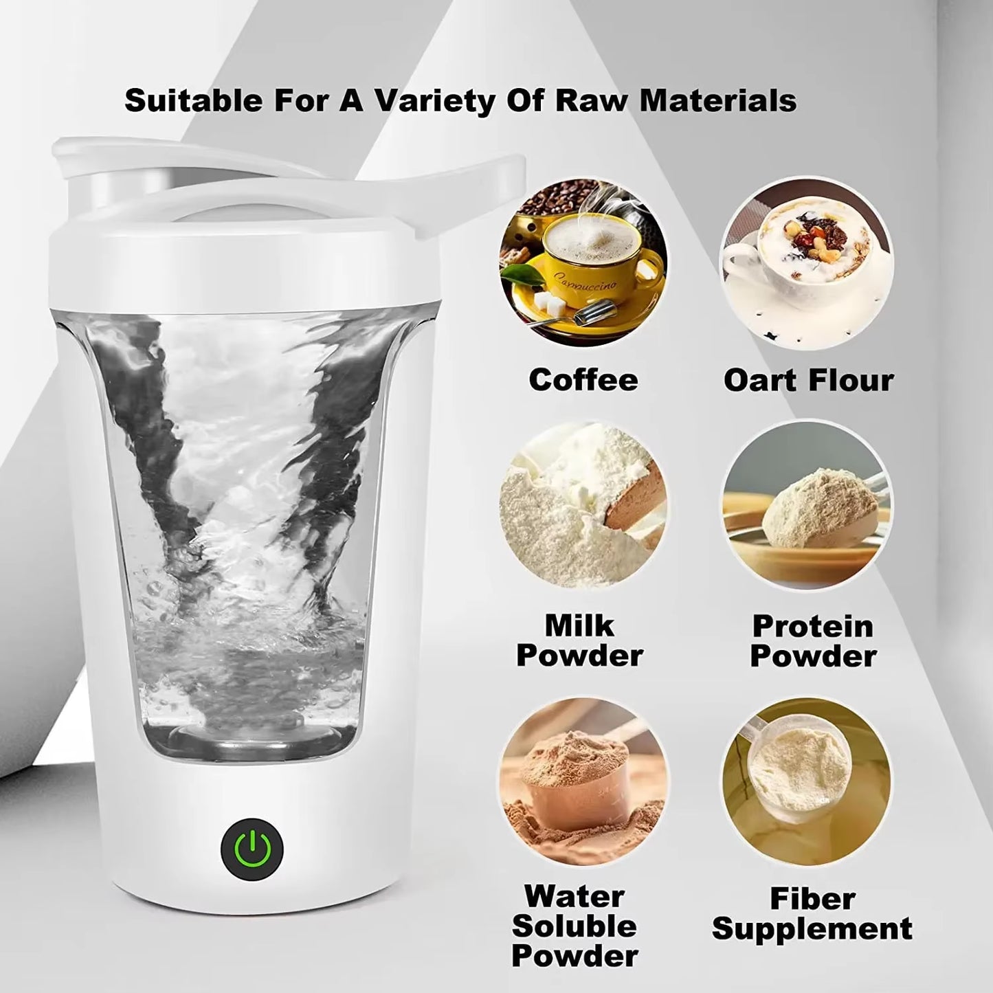 450Ml Blenders Cup Electric Mixing Cup Portable Protein Powder Shaker Bottle Mixer for Travel Home Office Kitchen Tools