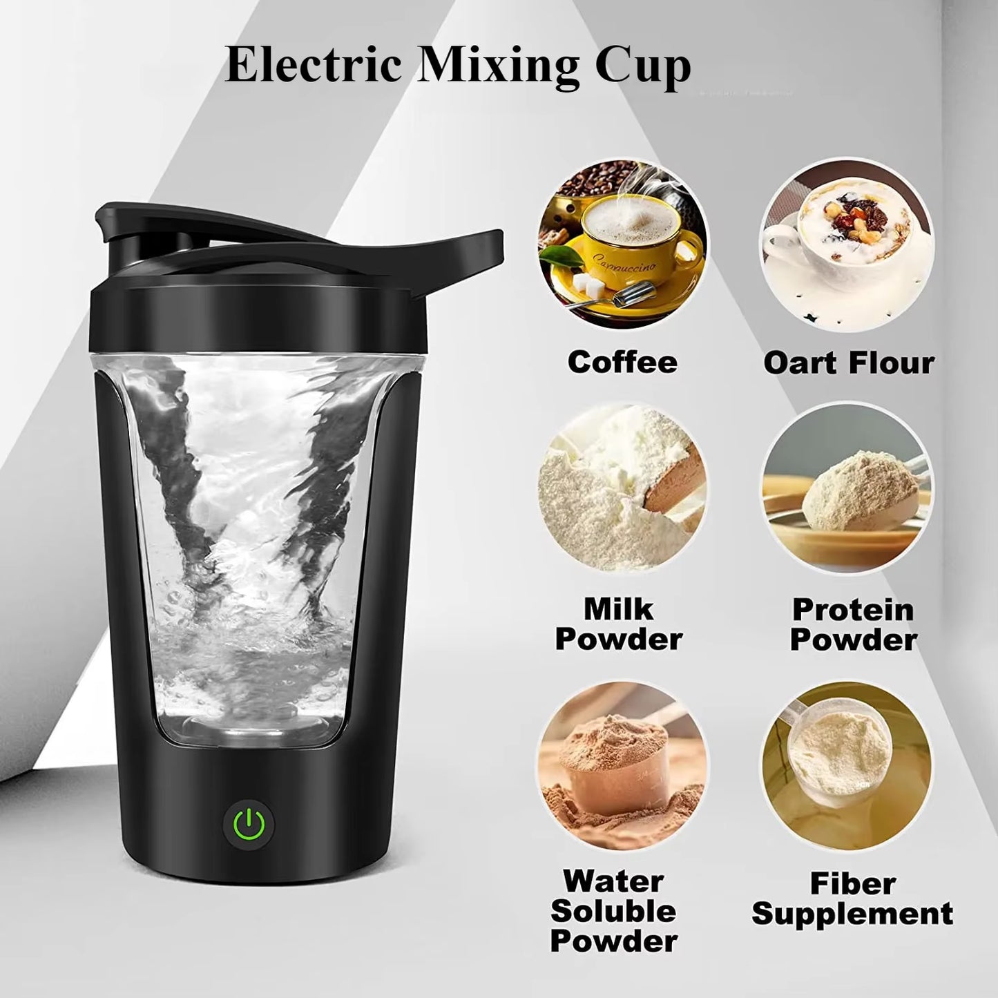 450Ml Blenders Cup Electric Mixing Cup Portable Protein Powder Shaker Bottle Mixer for Travel Home Office Kitchen Tools